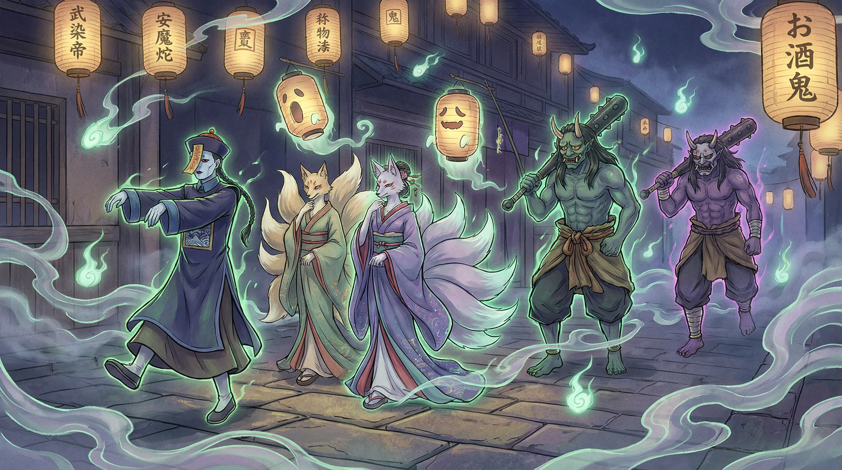 百鬼夜行 - 天水围的夜与雾电影完整版 中日鬼怪动漫